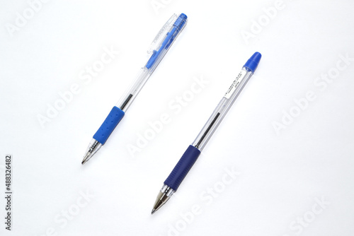 beautiful colored pen on a white background