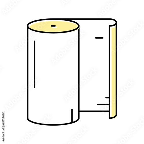 paper roll color icon vector illustration