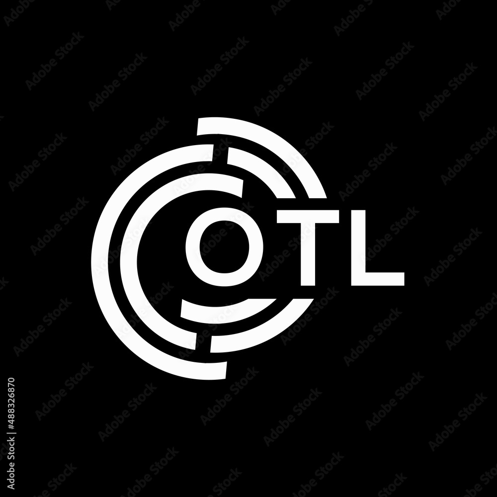 OTL letter logo design on black background. OTL creative initials letter logo concept. OTL letter design. OTL letter logo design on black background. OTL creative initials letter logo concept. OTL letter design.