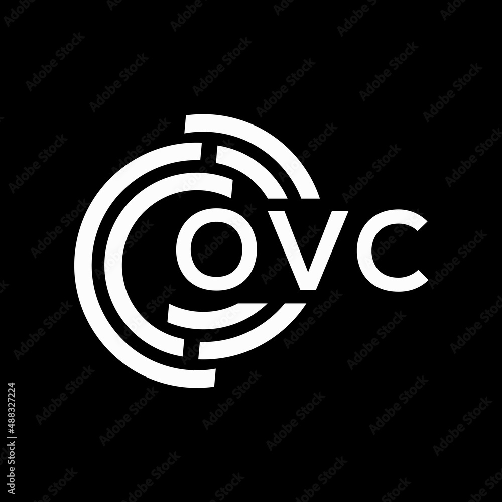 OVC letter logo design on black background. OVC creative initials letter logo concept. OVC letter design. OVC letter logo design on black background. OVC creative initials letter logo concept. OVC letter design.