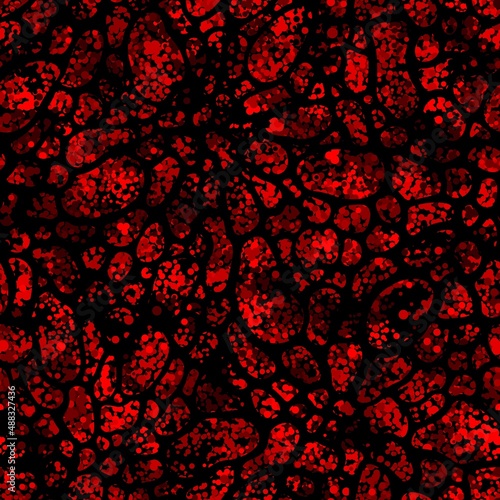 Red blood boil adrenaline. Vector illustration seamless pattern background