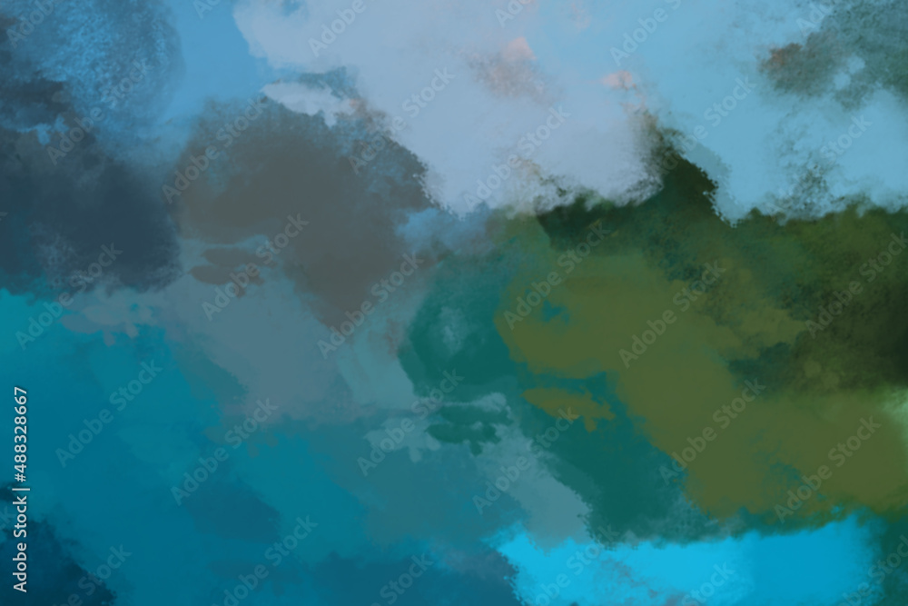 painting with dry brushes, chaotic strokes, multi-colored palette, background for the interior