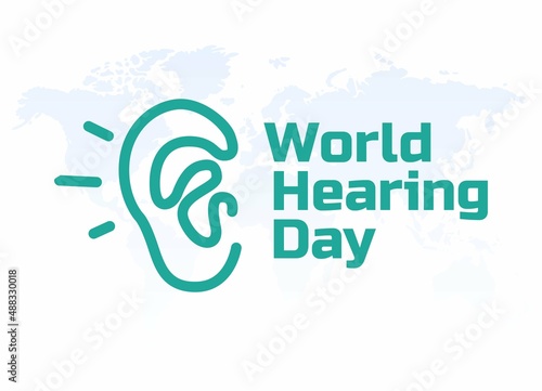 vector graphic of world hearing day good for world hearing day celebration. flat design. flyer design.flat illustration.