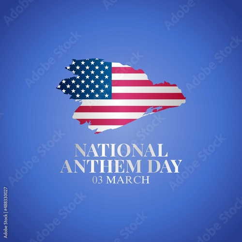 vector graphic of national anthem day good for national anthem day celebration. flat design. flyer design.flat illustration.