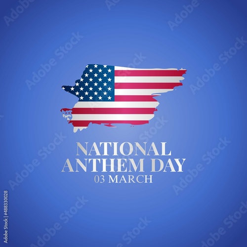 vector graphic of national anthem day good for national anthem day celebration. flat design. flyer design.flat illustration.
