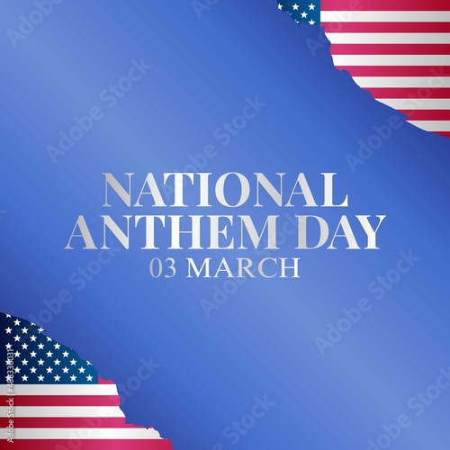 vector graphic of national anthem day good for national anthem day celebration. flat design. flyer design.flat illustration.