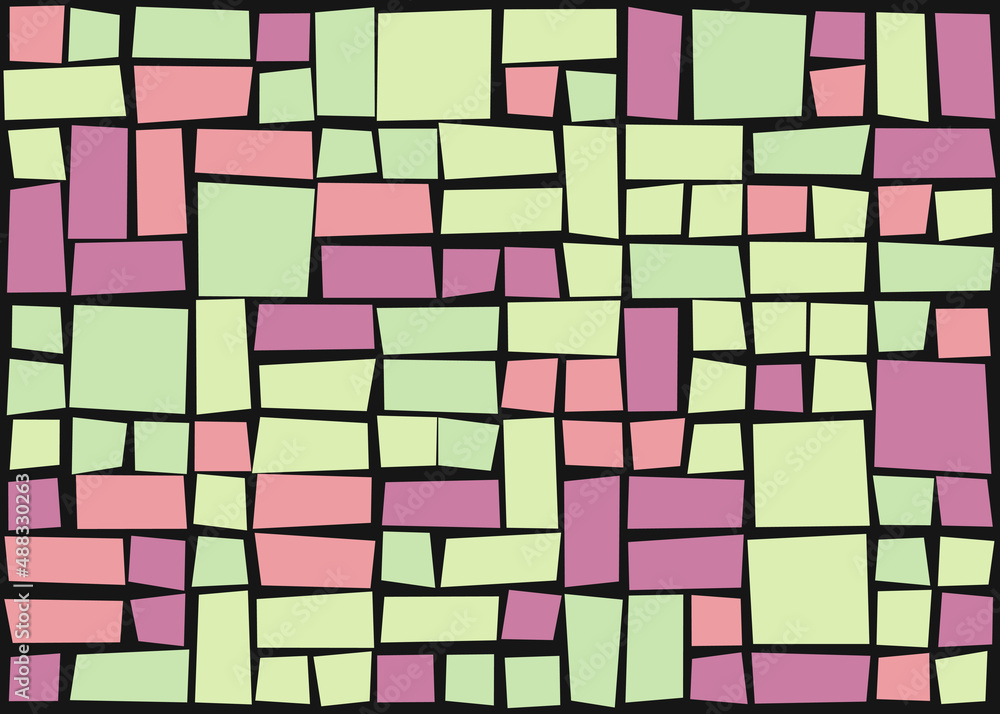 Fototapeta premium Offset Quads generative art background art illustration