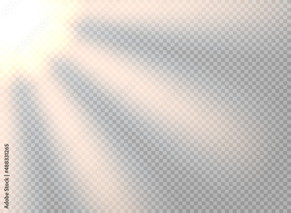 Sun Rays Diagonal Yellow sun rays diaonal direction. Vector template with transparent ...