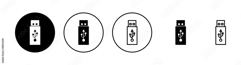 Usb icons set. Flash disk sign and symbol. flash drive sign. Usb icons set. Flash disk sign and symbol. flash drive sign.