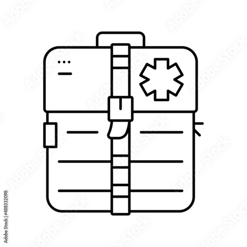 medical kit line icon vector illustration