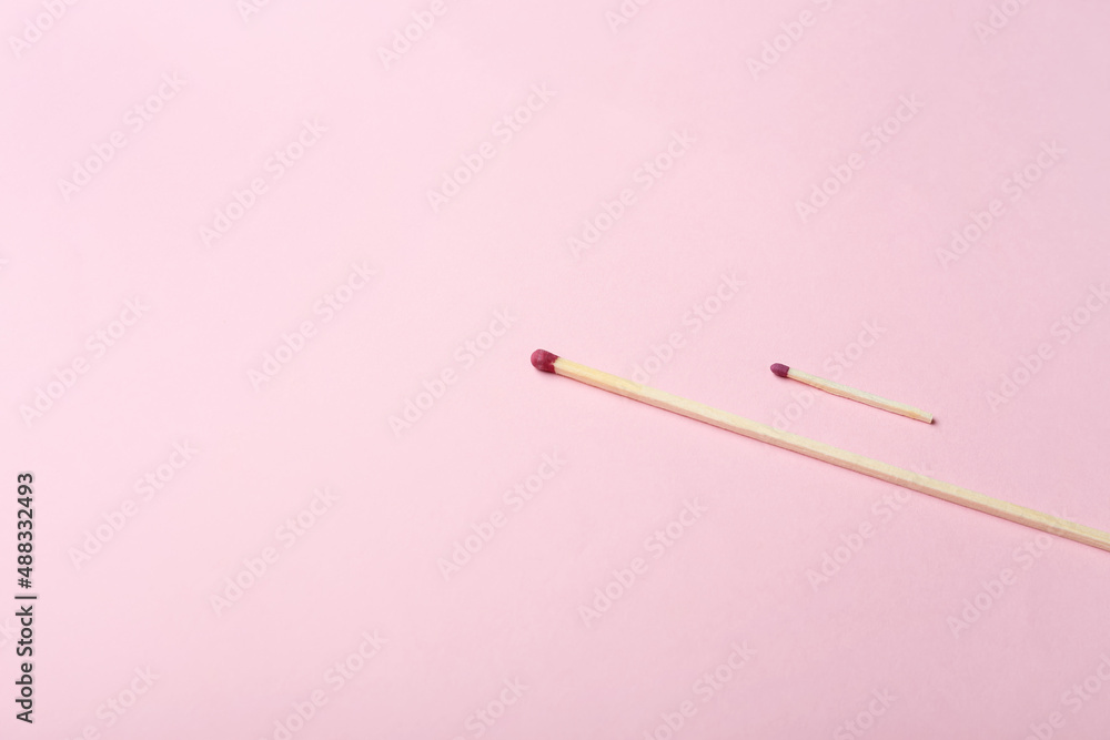 Different whole matches on color background. Leadership concept Different whole matches on color background. Leadership concept