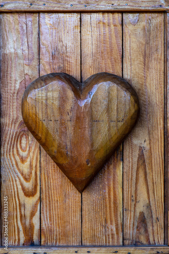 Obraz na płótnie wood heart w salonie