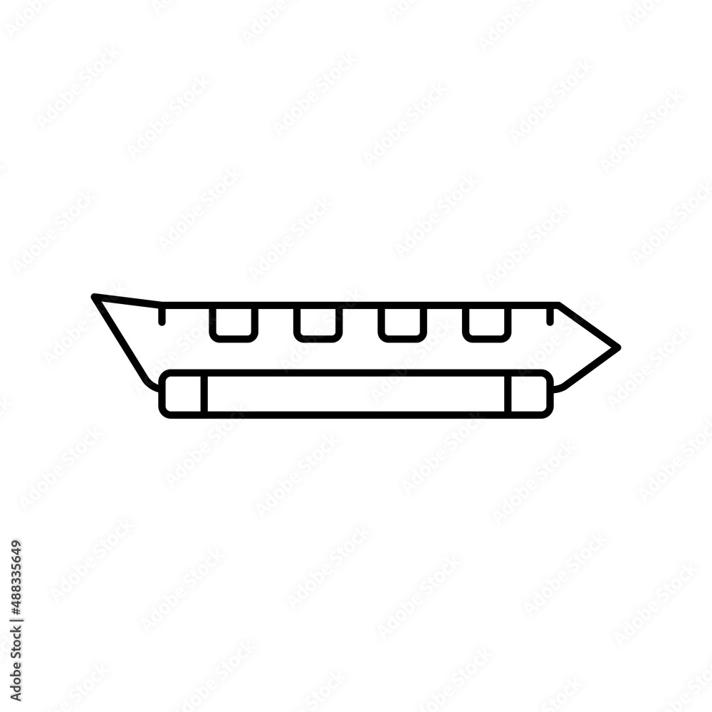 banana boat line icon vector illustration banana boat line icon vector illustration