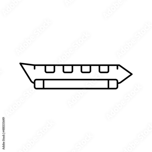 banana boat line icon vector illustration