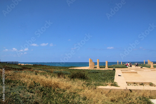 A view of the seafront at Caeserea in Israel