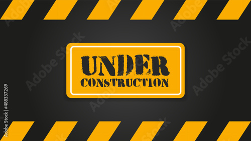 Vector of Under Construction Background. Perfect for warning content, any background, etc.