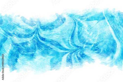 Wallpaper Mural 水 波 青 水彩 抽象 背景 Torontodigital.ca