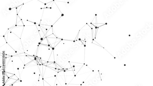 Network connection structure. Concept of hi tech and future. Communication and web concept. Big data visualization. Vector illustration.