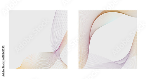 柔らかい曲線の背景素材 スクエア