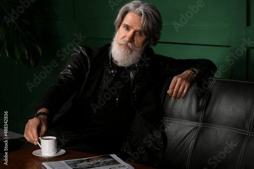 Portrait of handsome mature...