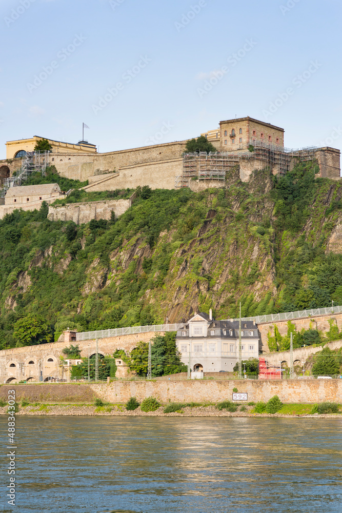 Koblenz Rhine And Ehrenbreitstein Castle, Germany