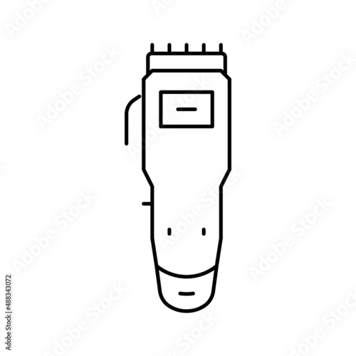 trimmer gadget line icon vector illustration