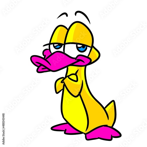 Little bird duckling character illustration cartoon
