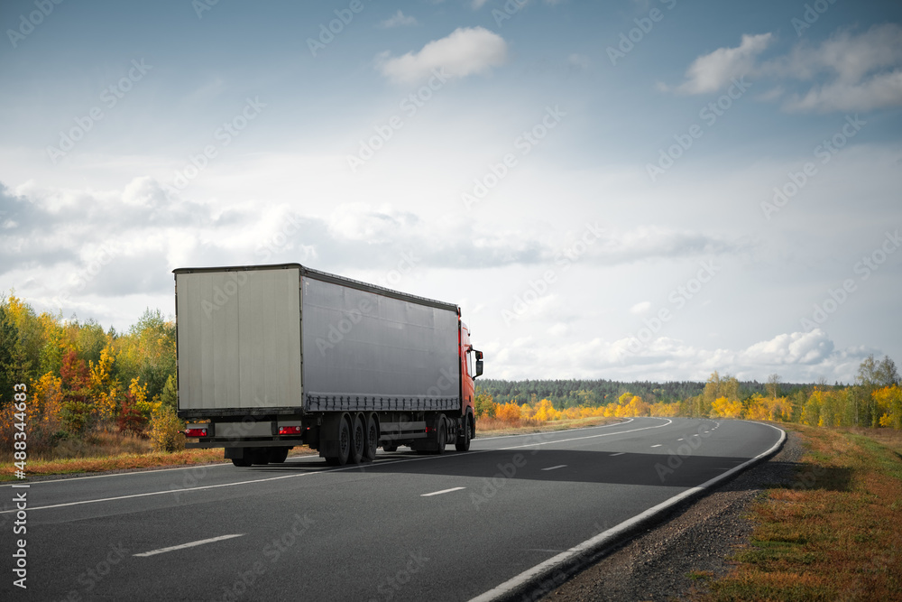 Freight truck on the road