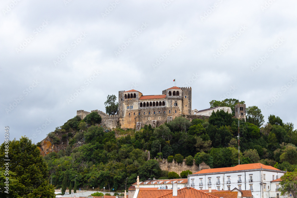 Fototapeta premium The Castle of Leiria is a medieval castle in the civil parish of Leiria, Pousos, Barreira e Cortes, municipality of Leiria, district of Leiria..
