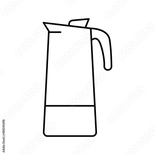 percolator pot coffee line icon vector illustration