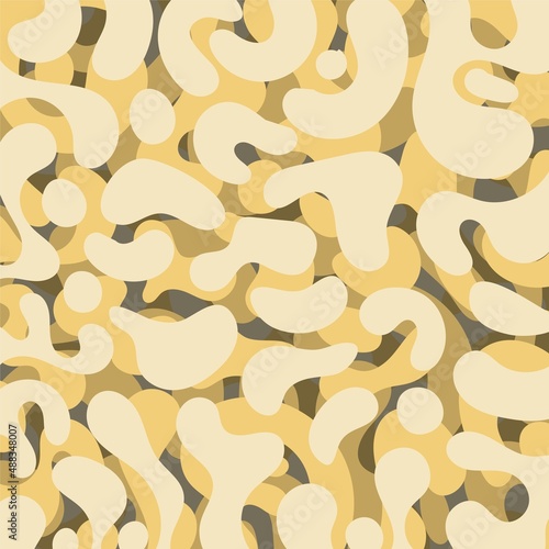 yellow brown color fluid art abstract background concept design vector illustration