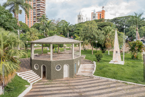 Bandstand in the city center in Passos, Minas Gerais, Brazil photo