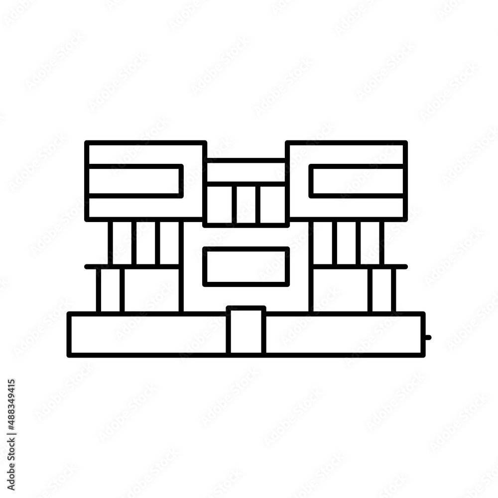 villa house line icon vector illustration villa house line icon vector illustration