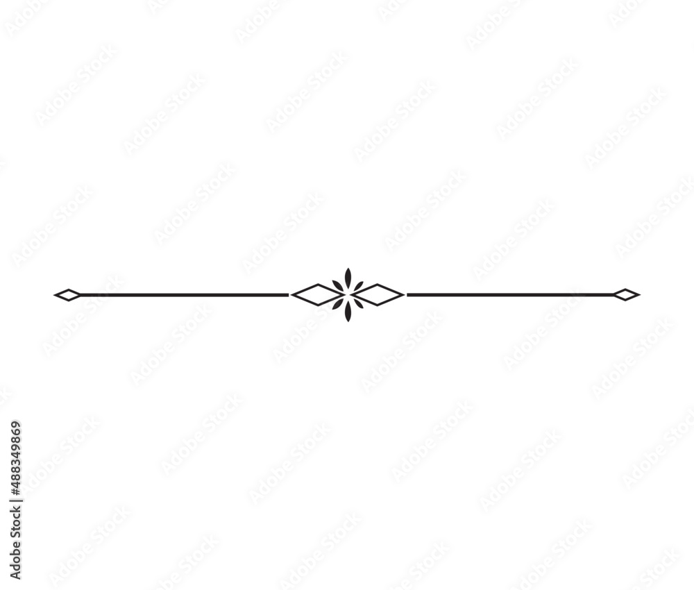 Calligraphy ornament line. Calligraphic text divider, border, separator decor design. Antique vintage victorian elegant decoration element. Filigree frame ornament line. Hand drawn vector illustration Calligraphy ornament line. Calligraphic text divider, border, separator decor design. Antique vintage victorian elegant decoration element. Filigree frame ornament line. Hand drawn vector illustration