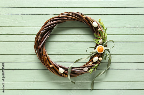 Beautiful Easter wreath wit...