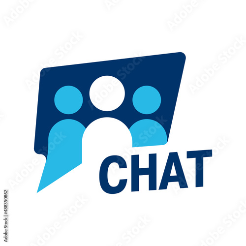 Vector logo of a chat, bot and consulting company