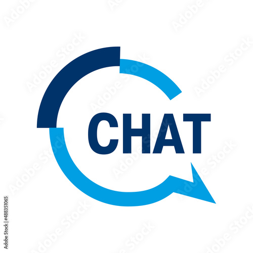 Vector logo of a chat, bot and consulting company