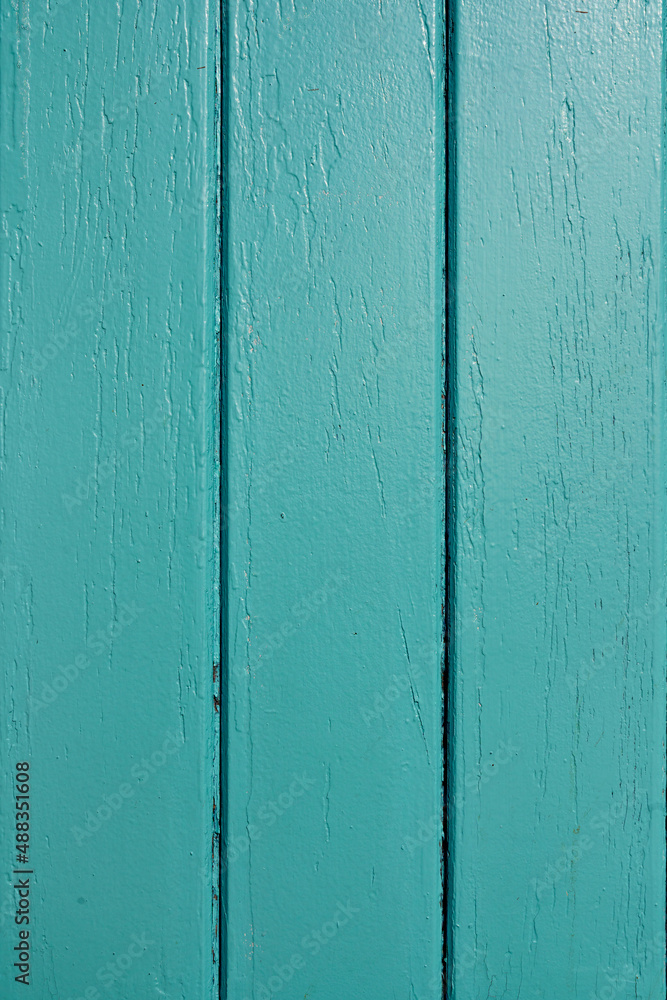 Turquoise aquamarine blue wooden boards