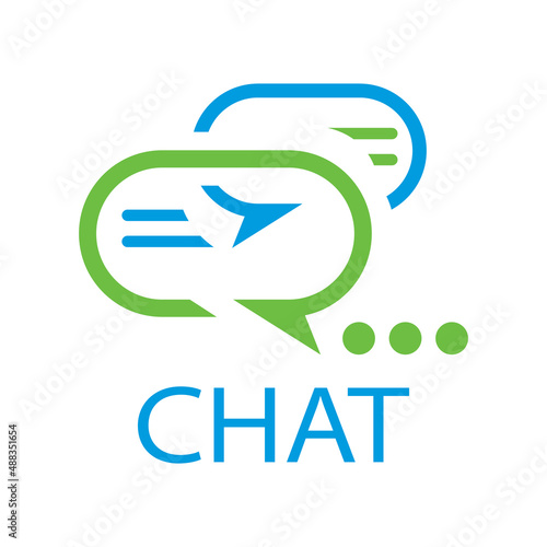 Vector logo of a chat, bot and consulting company