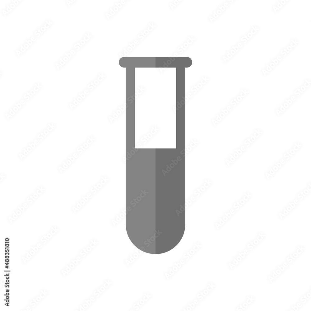 Test tube grey flat vector icon Test tube grey flat vector icon