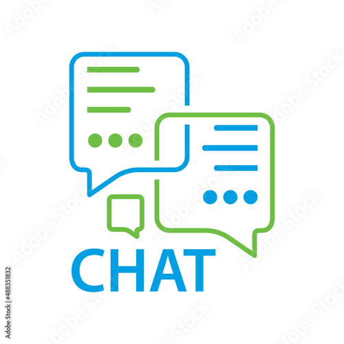 Vector logo of a chat, bot and consulting company