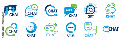 Vector logo of a chat, bot and consulting company