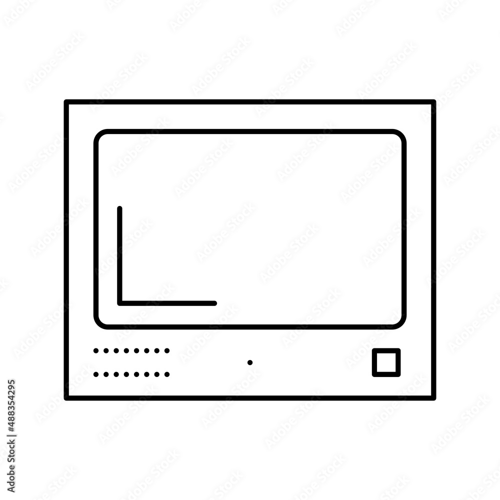 tv in motel room line icon vector illustration tv in motel room line icon vector illustration