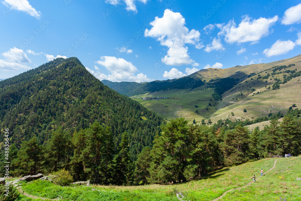 Beautiful landscape of the mountainous region of Georgia, Tusheti