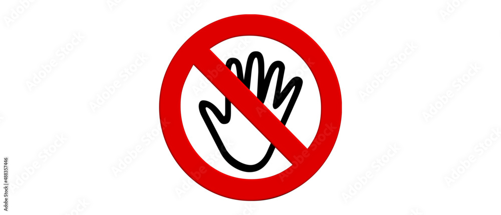 don't touch sign on transparent background don't touch sign on transparent background