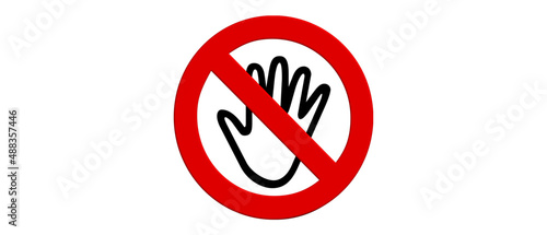 don't touch sign on transparent background