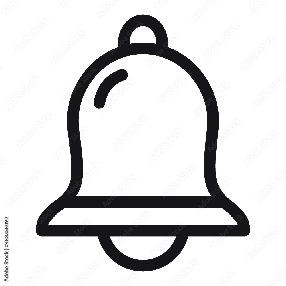 Illustration of Bell Notification design icon Illustration of Bell Notification design icon