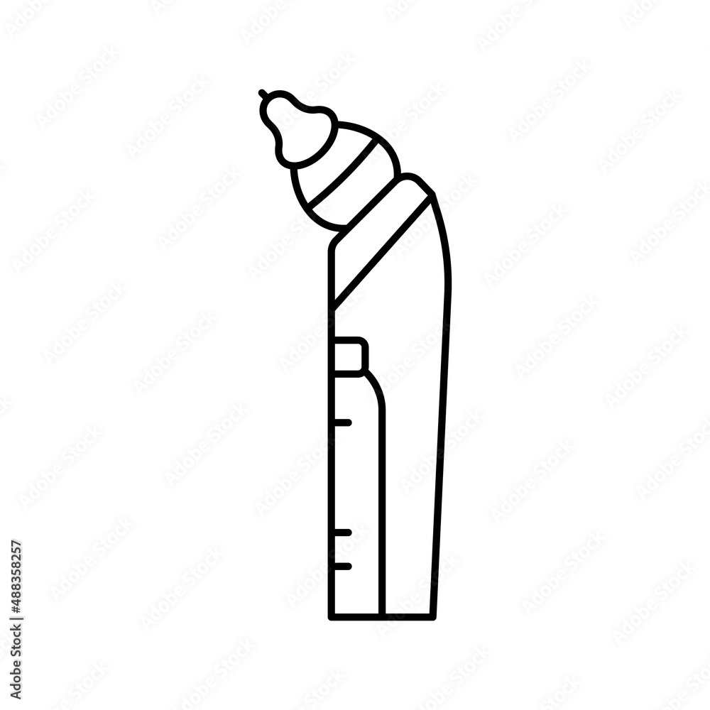 baby snot sucker line icon vector illustration baby snot sucker line icon vector illustration