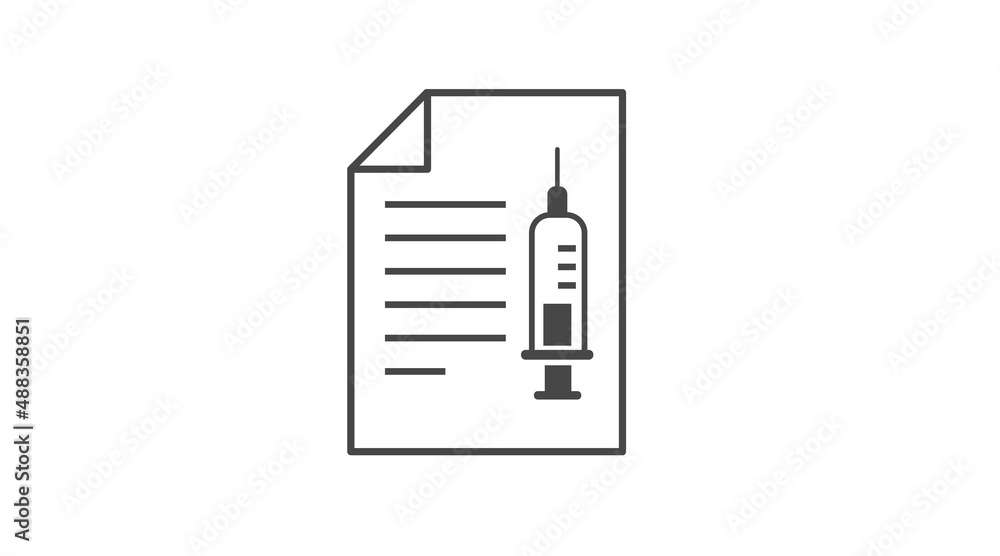 Vaccine Document or Passport. Vector isolated editable flat illustration Vaccine Document or Passport. Vector isolated editable flat illustration
