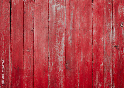 red background old wall